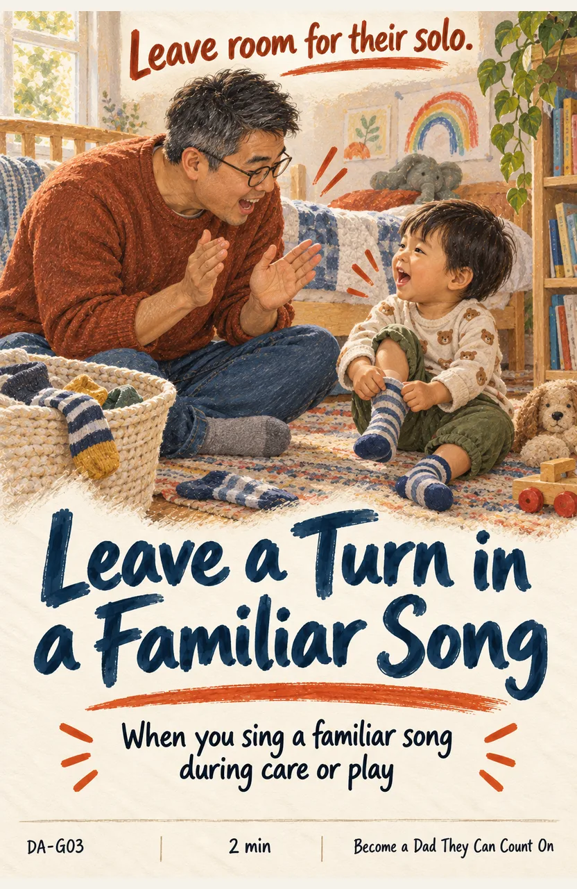 Leave a Turn in a Familiar Song When: you sing a familiar song during care or play