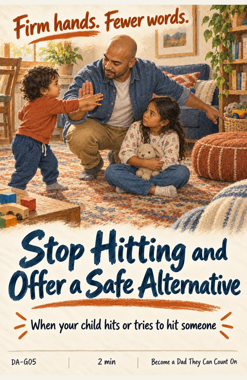 Stop Hitting and Offer a Safe Alternative When: your child hits or tries to hit someone