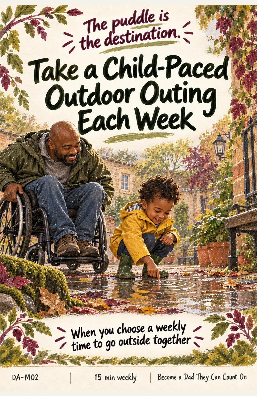 Take a Child-Paced Outdoor Outing Each Week When: you choose a weekly time to go outside together