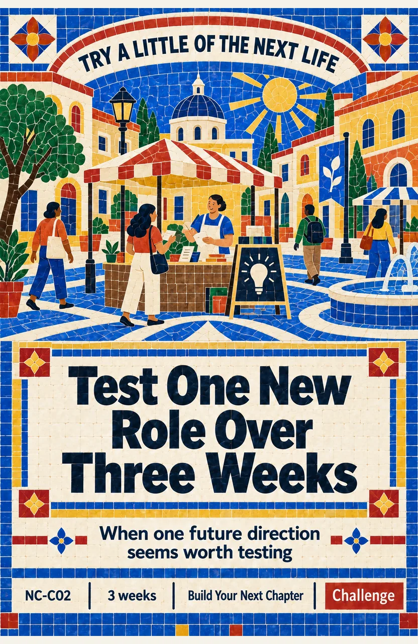 Test One New Role Over Three Weeks When: one future direction seems worth testing