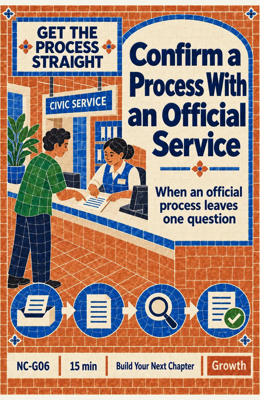 Confirm a Process With an Official Service When: an official process leaves one question