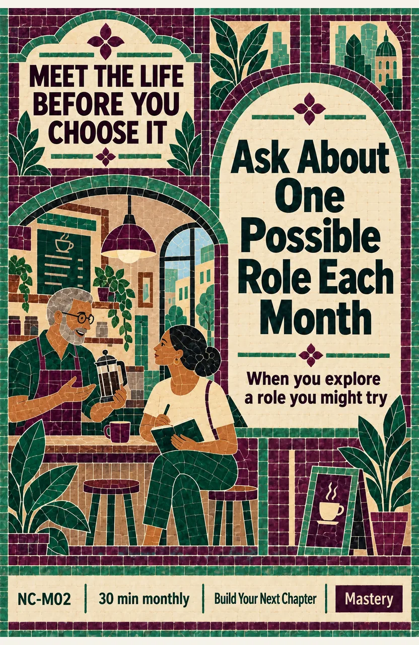 Ask About One Possible Role Each Month When: you explore a role you might try