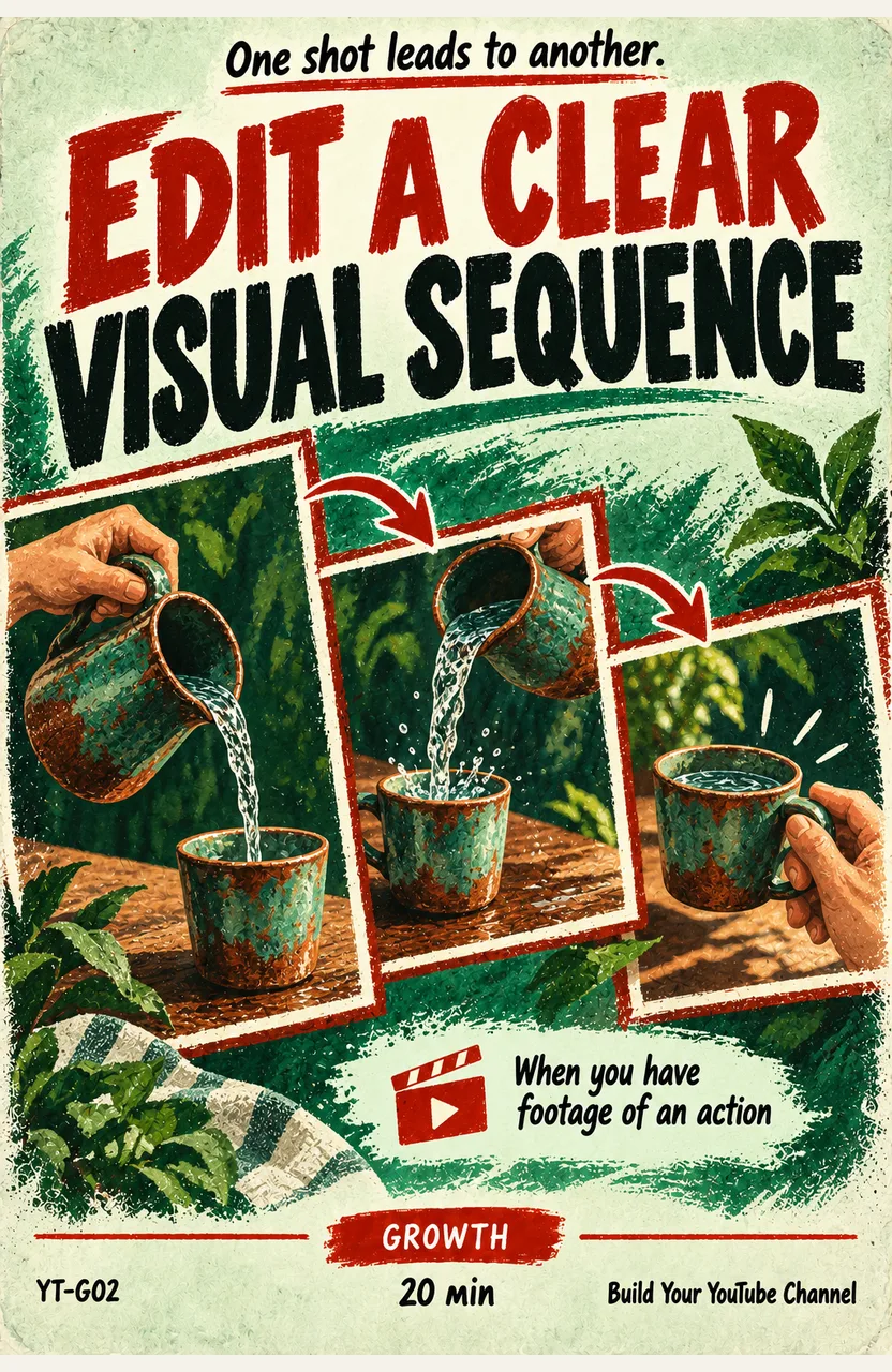 Edit a clear visual sequence When: you have footage of an action