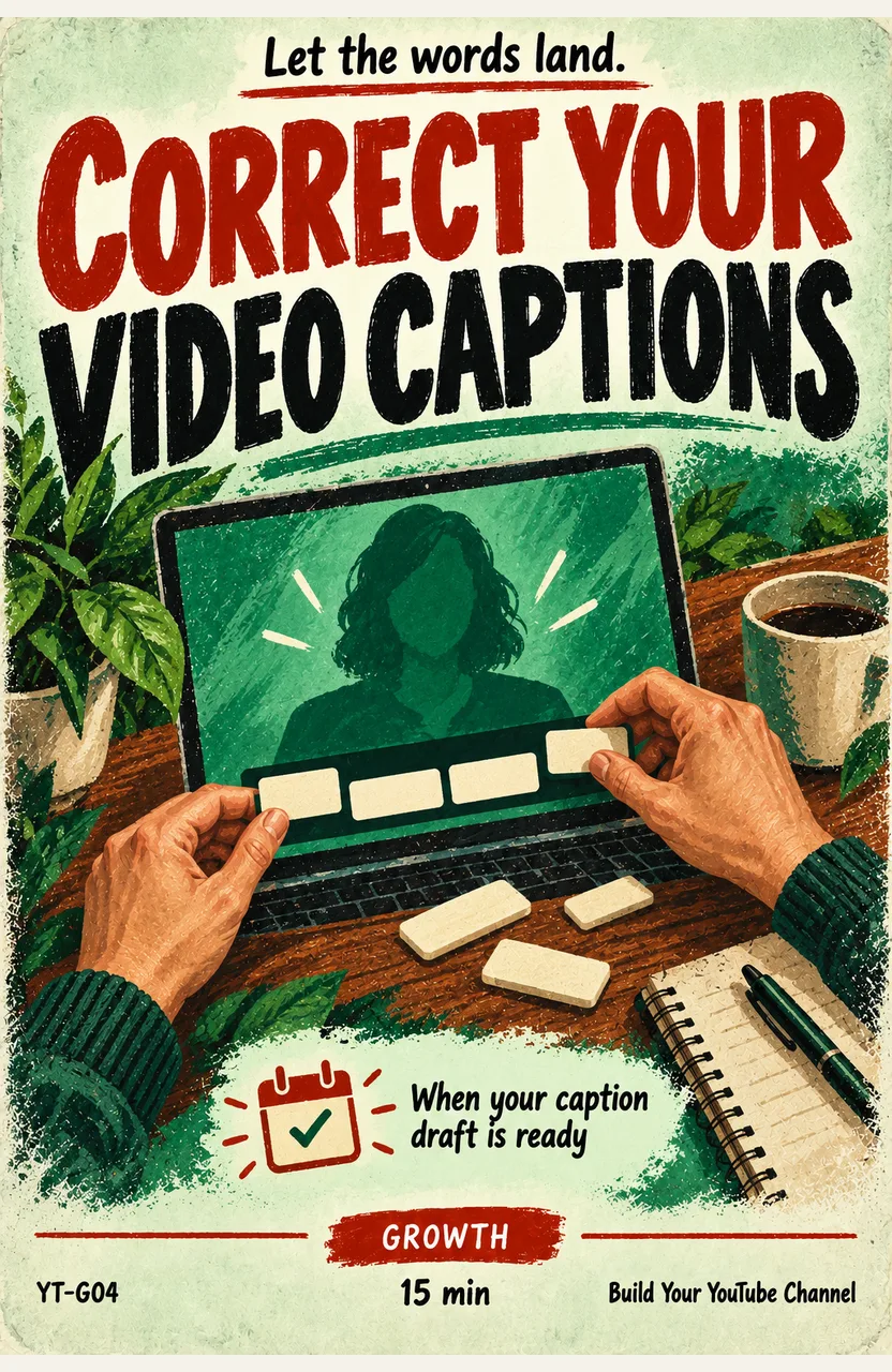 Correct your video captions When: your caption draft is ready