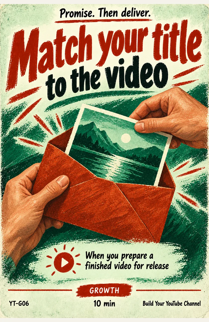 Match your title to the video When: you prepare a finished video for release