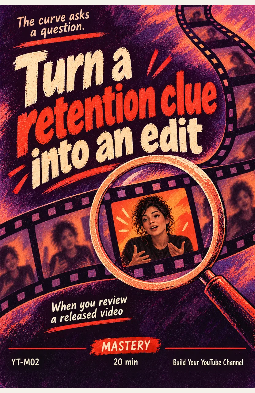 Turn a retention clue into an edit When: you review a released video