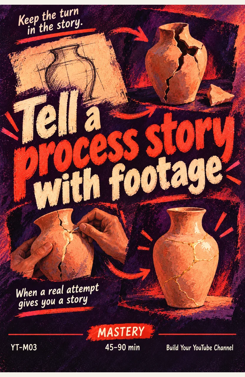 Tell a process story with footage When: a real attempt gives you a story
