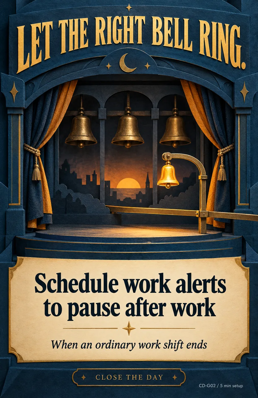 Schedule work alerts to pause after work When: you finish an ordinary shift with no on-call duty