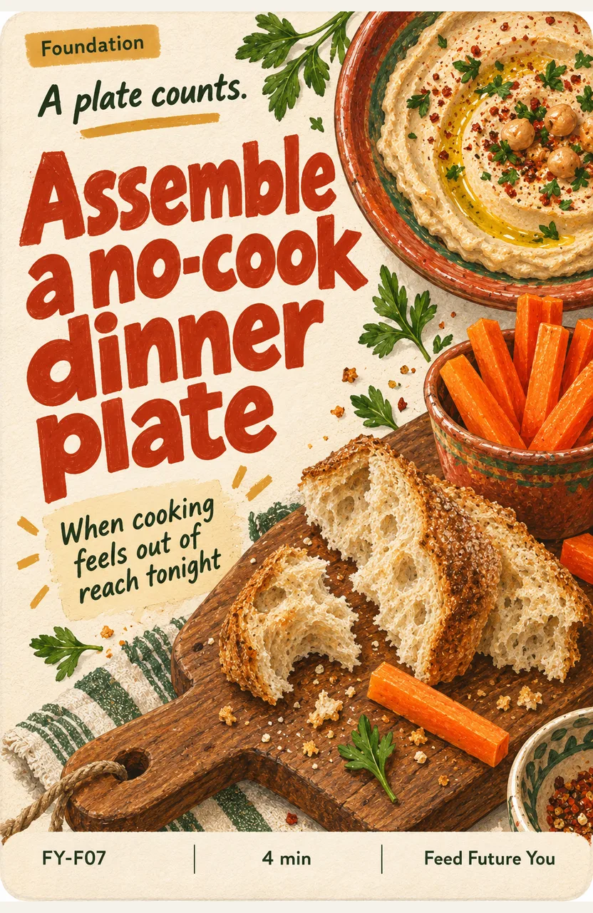 Assemble a no-cook dinner plate When: cooking feels out of reach tonight