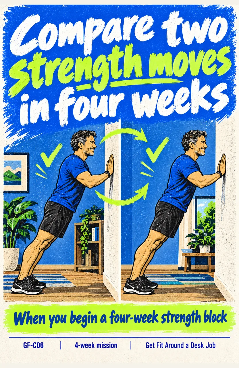 Compare two strength moves in four weeks When: you begin a four-week strength block