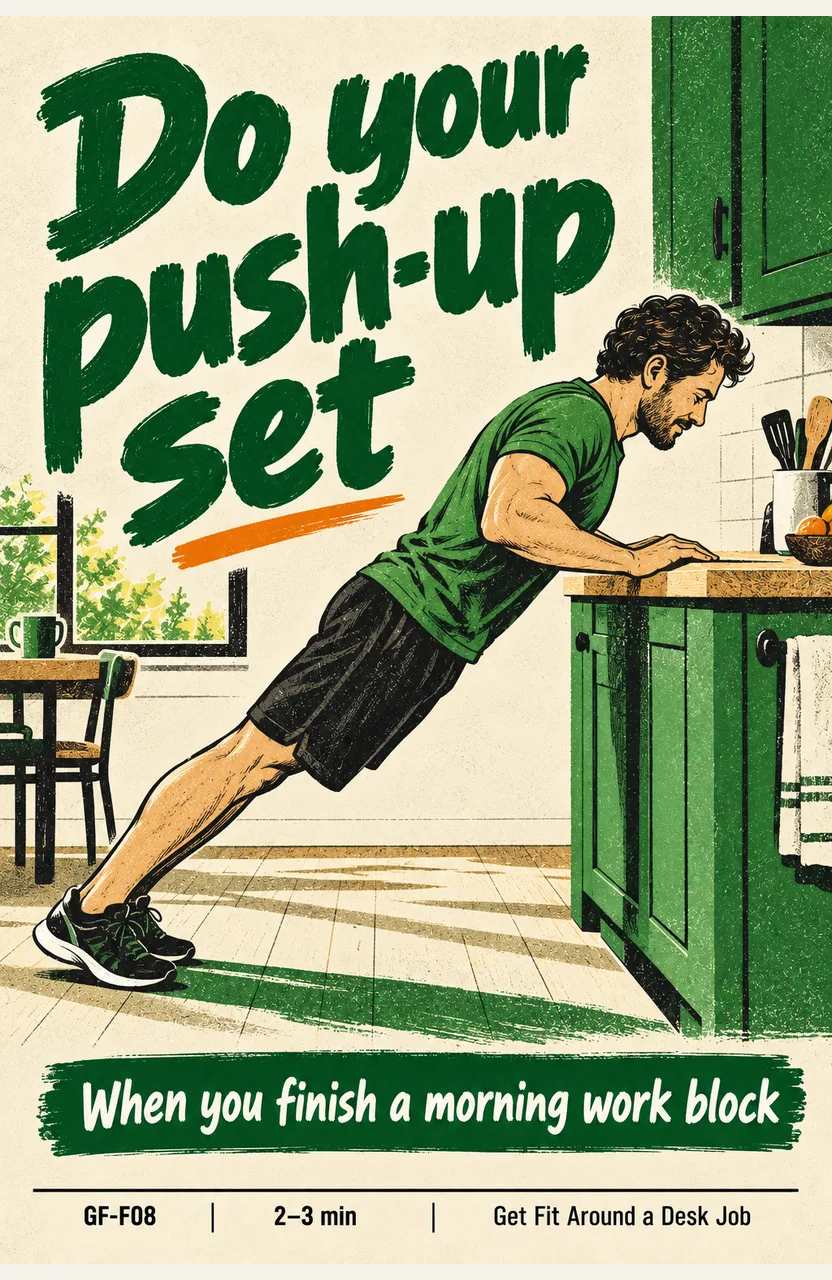 Do your push-up set When: you finish a morning work block