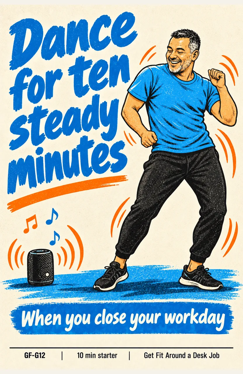Dance for ten steady minutes When: you close your workday