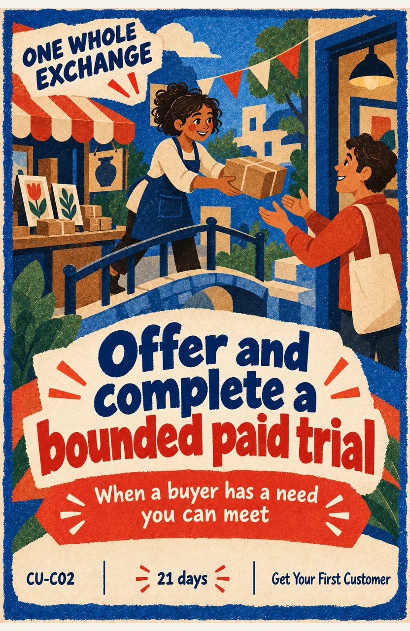 Offer and complete a bounded paid trial When: a buyer has a need you can meet