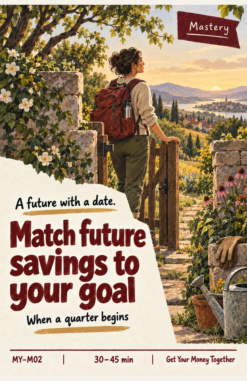 Match future contributions to your goal When: the calendar moves into a new quarter