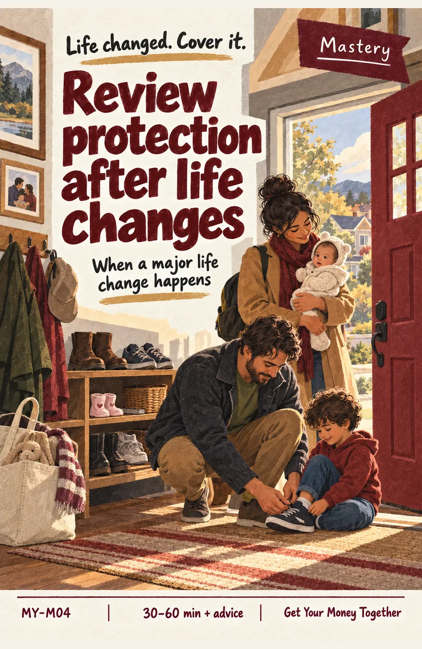 Review protection after a life change When: a move, dependent or job change alters your needs