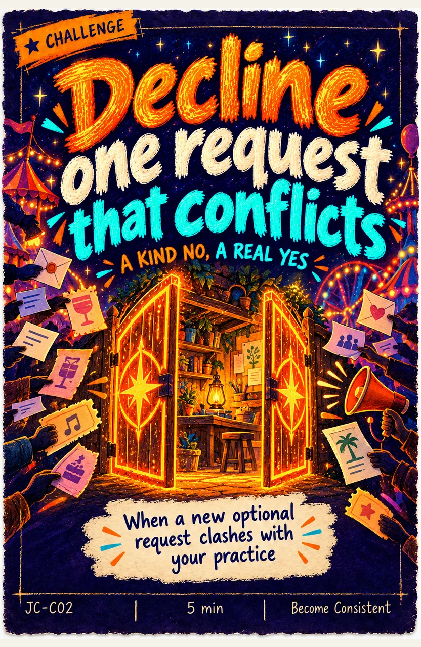 Decline One Request That Conflicts With Your Practice When: a new optional request clashes with your practice