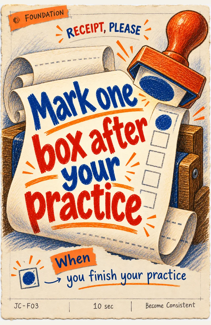 Mark One Box Immediately After Your Practice When: you finish your practice