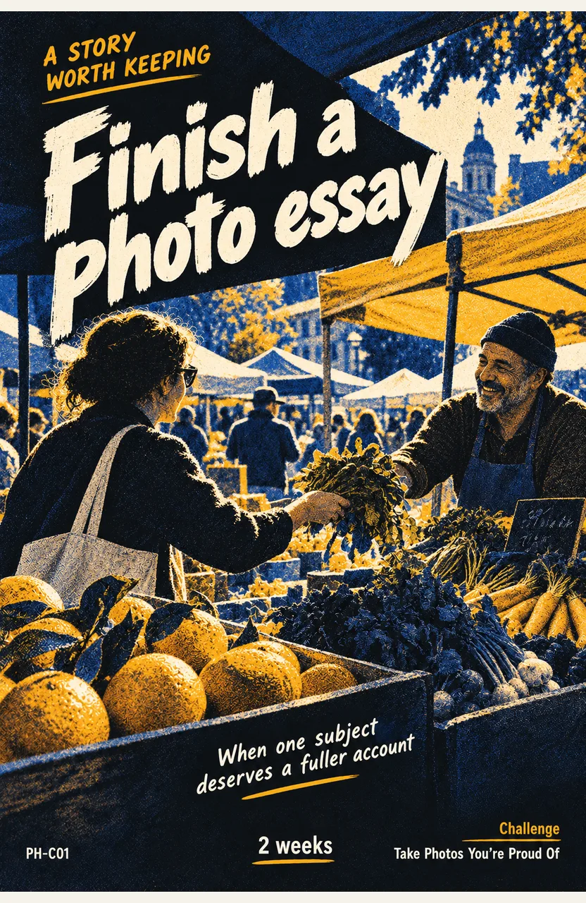Finish a photo essay When: one subject deserves a fuller account
