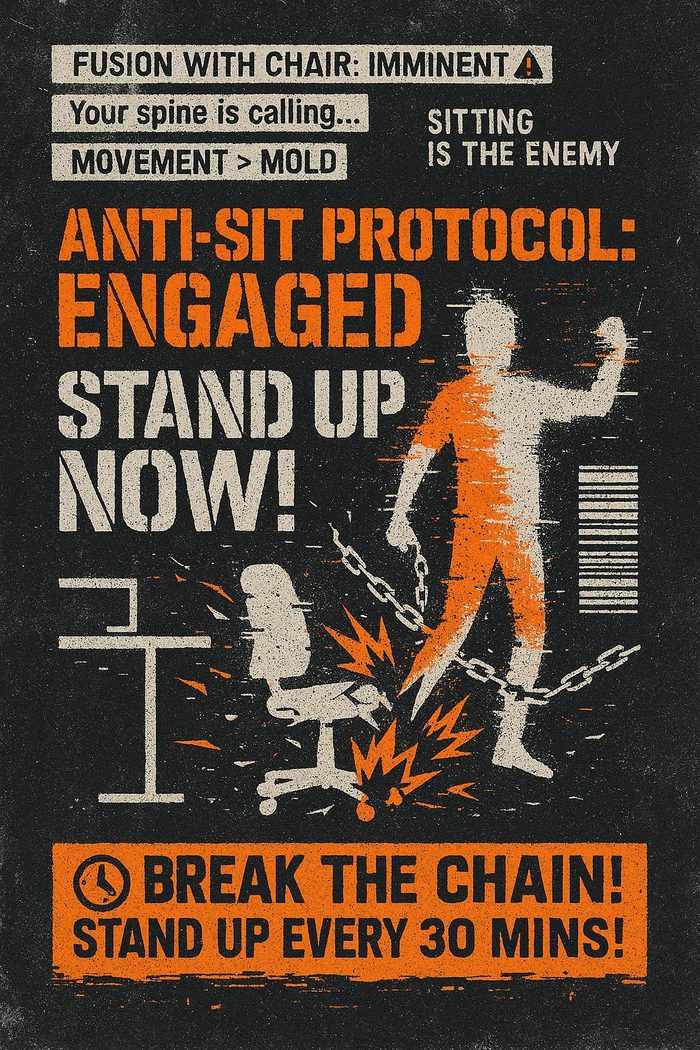 Stand up every 30 minutes card