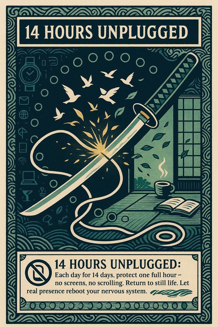 14-day digital detox hour card