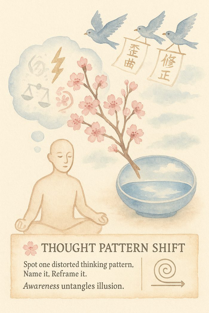 Reframe one negative thought card